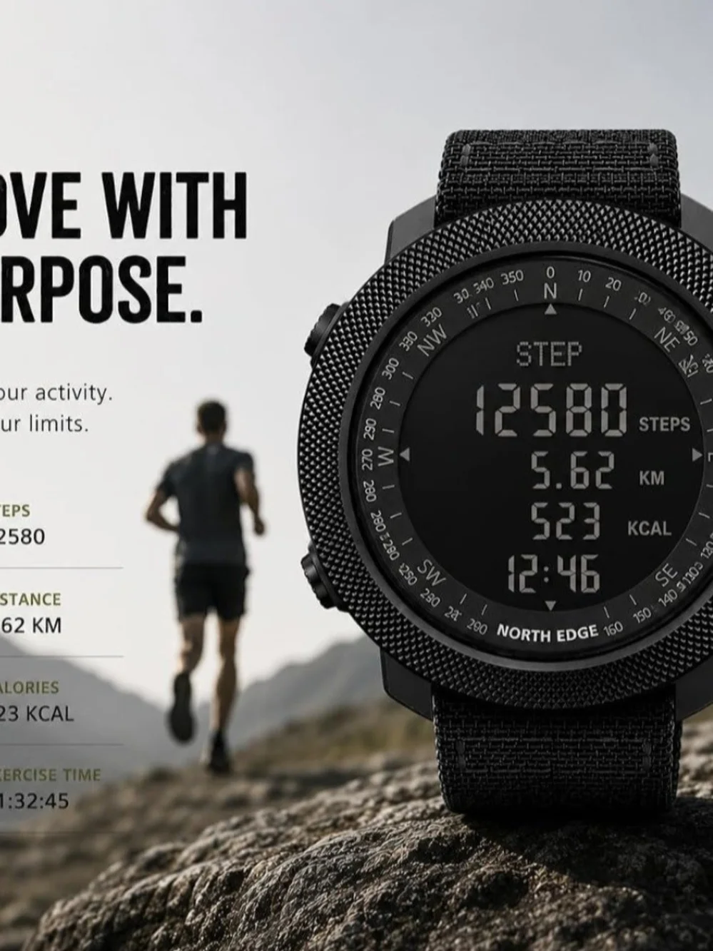 North Edge Apache Men's Digital Tactical Watch